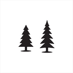 set of christmas trees