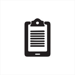 clipboard icon on white background