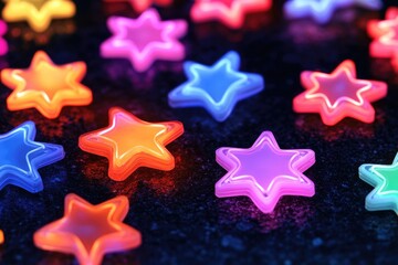 Obraz premium A close-up shot of a cluster of shining stars in the night sky