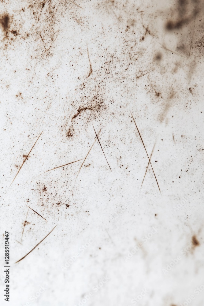 Poster Close-up shot of snowy ground with intricate patterns and textures