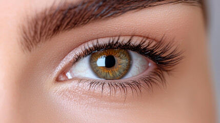 Obraz premium Macro Shot of Woman's Eye with Defined Lashes