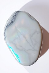 Large Polished Opal with Marble Veins and Subtle Iridescence