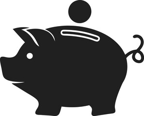 Piggy bank. Money box. Vector 