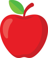 Simple Apple in flat style. Vector 