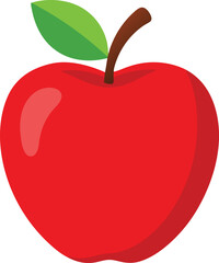 Simple Apple in flat style. Vector 
