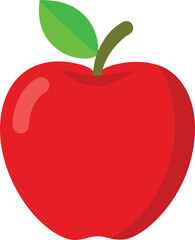 Simple Apple in flat style. Vector 