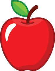 Simple Apple in flat style. Vector 