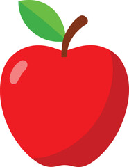 Simple Apple in flat style. Vector 