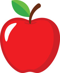 Simple Apple in flat style. Vector 