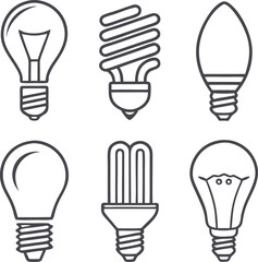 Bulbs icon set