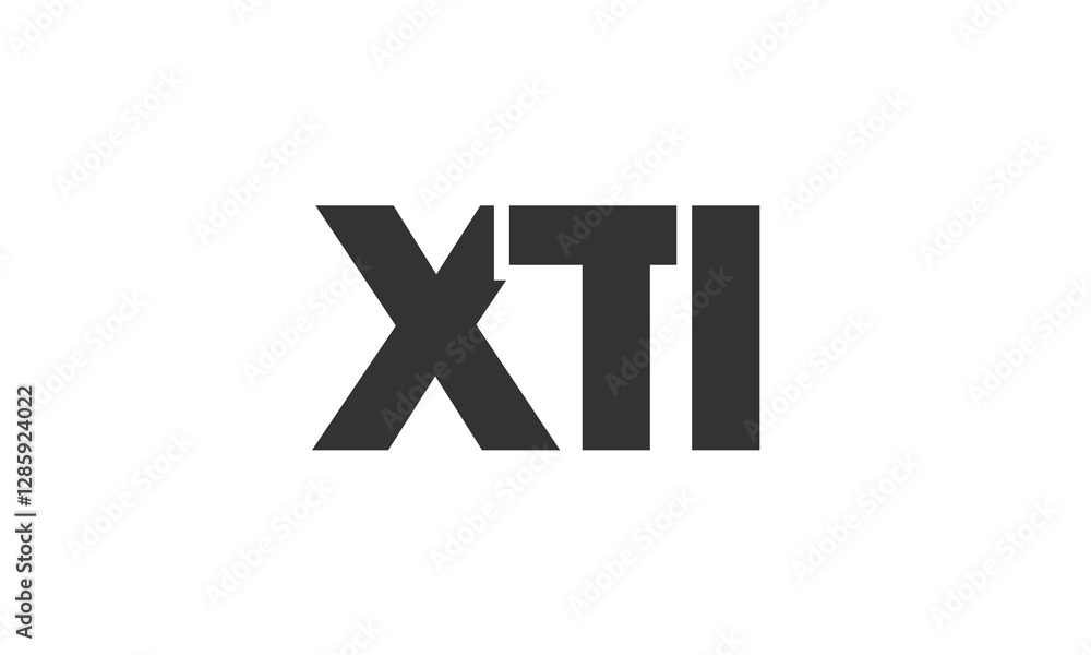 Poster xti logo design template with strong and modern bold text. initial based vector logotype featuring s