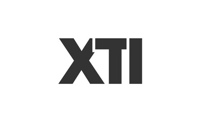 Obraz premium XTI logo design template with strong and modern bold text. Initial based vector logotype featuring simple and minimal typography. Trendy company identity.