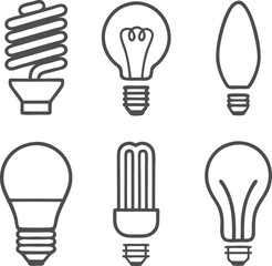 Bulbs icon set