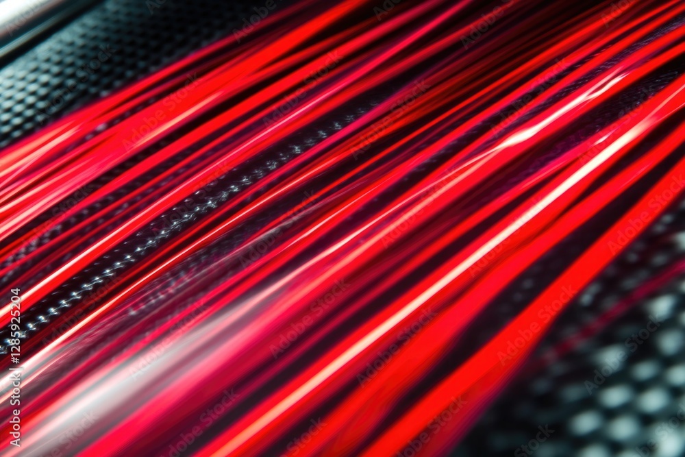 Aufkleber close up shot of red and black wires, suitable for technology or electronics-related use