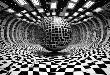 Fototapeta premium abstract 3d tunnel