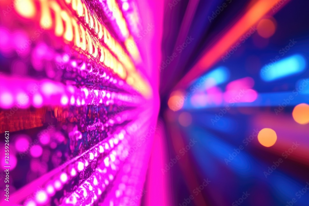 Aufkleber close-up of a wall with various lights installed, ideal for use in interior design or technology-rel
