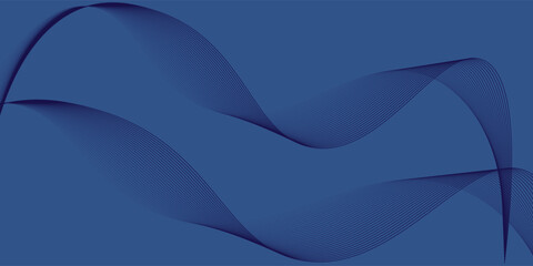 Abstract glowing wave lines on dark blue background. Dynamic wave pattern. Modern flowing wavy lines. vector illustration