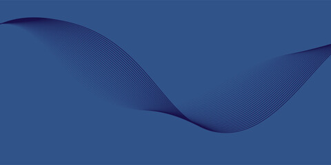 Abstract glowing wave lines on dark blue background. Dynamic wave pattern. Modern flowing wavy lines. vector illustration