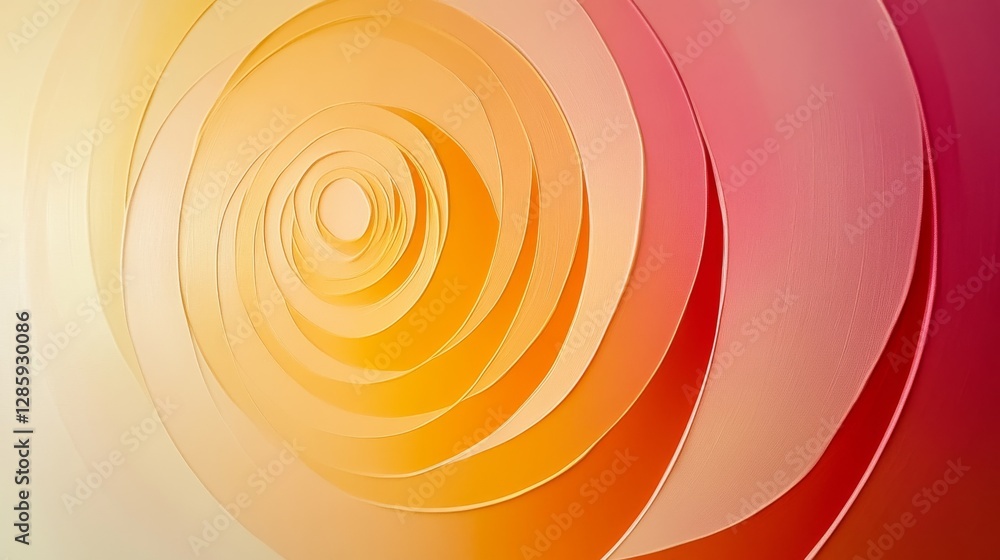 Poster a swirling pattern of overlapping circular layered colors is shown