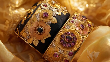 Bold and Elegant Indian Bridal Arm Adorned with Intricate Jewelry and Vibrant Mehndi Designs
