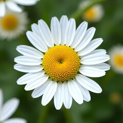 Obraz premium Close-up of a Beautiful White Daisy with a Yellow Center
