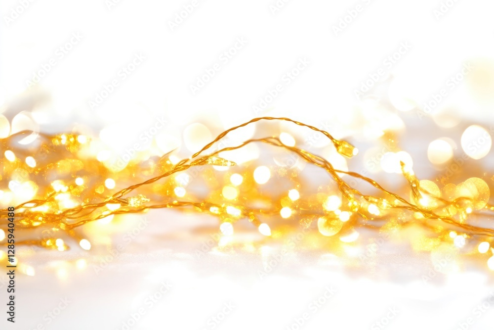 Aufkleber close-up shot of a string of twinkling lights