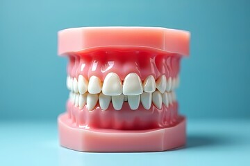 Obraz premium Dental Model Showing Healthy Teeth and Gums for Education or Consultation