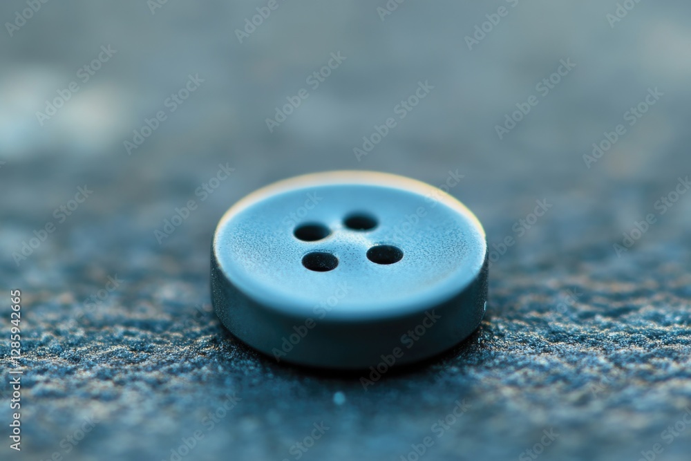 Poster A detailed view of a button on a surface, suitable for use in illustrations and designs