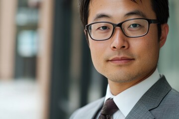 Fototapeta premium Professional man in a suit and tie posing for a photo shoot