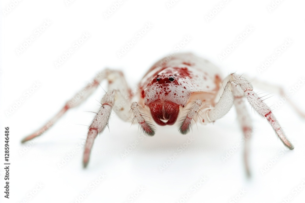 Poster close-up view of a spider on a white surface