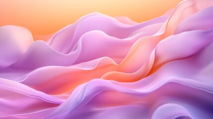 Obraz premium Softly flowing pastel colors depict gentle fabric waving gently