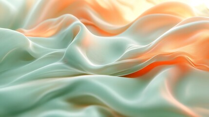 Obraz premium Silky flowing fabric with gentle curves in soft pastel colors