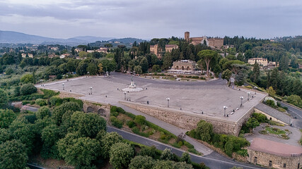 Aerial view of Piazzale Michelangelo, Florence, Italy