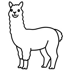 Elegant Alpaca Vector Art