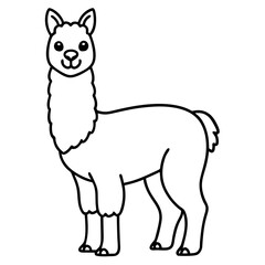 Elegant Alpaca Vector Art
