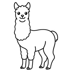 Elegant Alpaca Vector Art