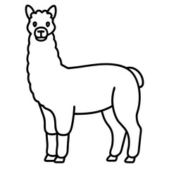 Elegant Alpaca Vector Art