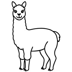 Elegant Alpaca Vector Art
