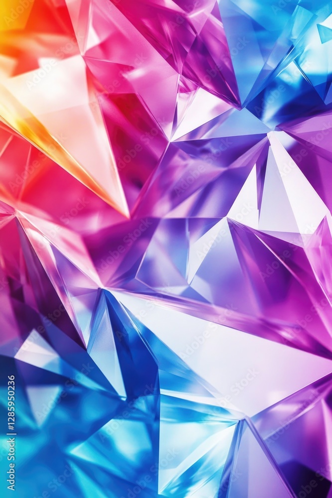 Poster a close-up view of a cluster of diamonds