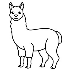 Elegant Alpaca Vector Art
