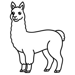 Elegant Alpaca Vector Art