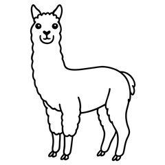 Elegant Alpaca Vector Art