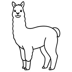 Elegant Alpaca Vector Art