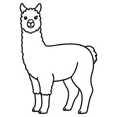 Elegant Alpaca Vector Art