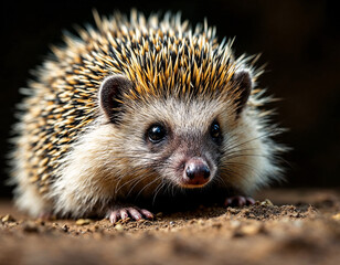 Fototapeta premium hedgehog on a green background