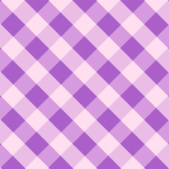Fototapeta premium Gingham seamless pattern.Checkered tartan plaid repeat pattern in purple.Geometric vector illustration background wallpaper