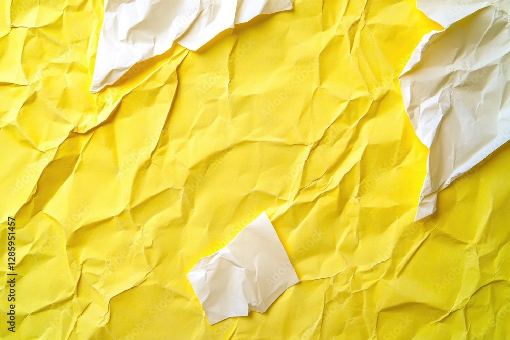 Poster a close-up view of a piece of paper with yellow background, ideal for use in educational or office s