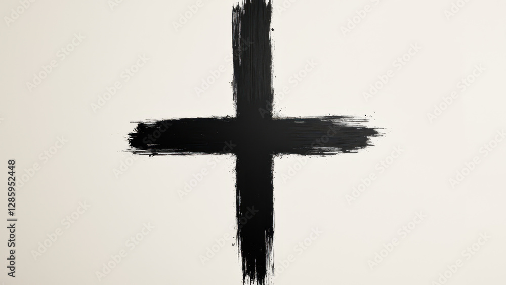 Poster a simple yet powerful representation of a christian cross with a distressed look.