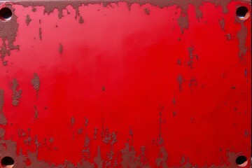 Obraz premium Rusted Red Metal Plate Texture Background Closeup