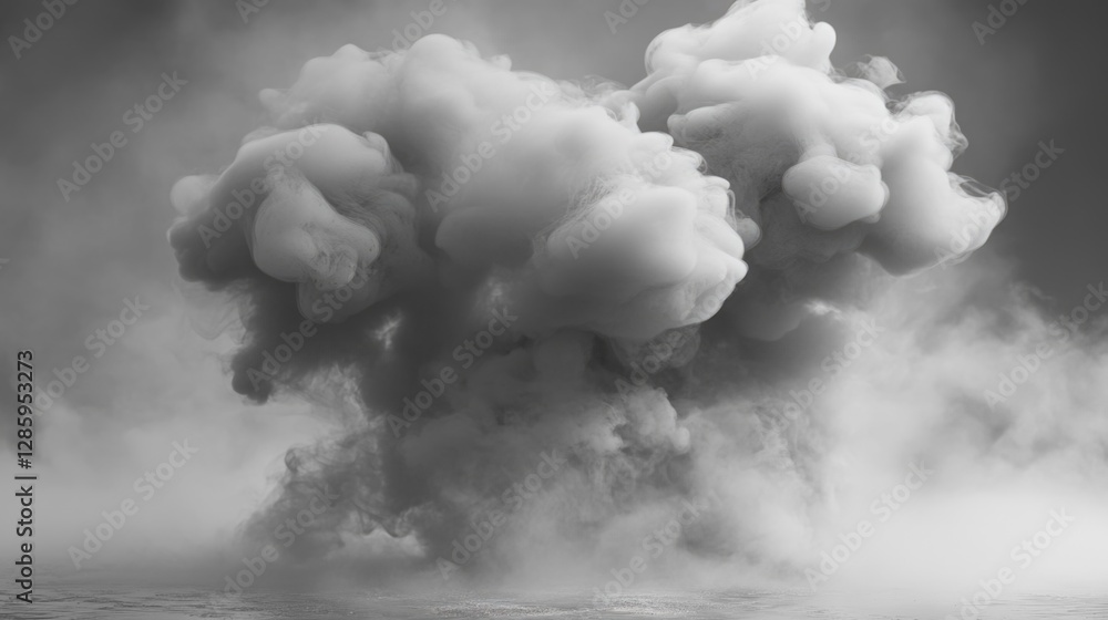 Poster a dense cloud of smoke fills the air, creating a hazy atmosphere